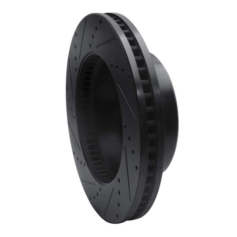R1 Concepts R1 09-25 Dodge Ram 2500 Front Right Drilled & Slotted Black Brake Rotor