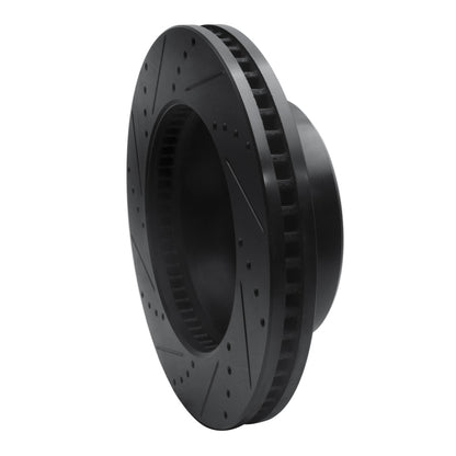 R1 Concepts R1 09-25 Dodge Ram 2500 Front Right Drilled & Slotted Black Brake Rotor
