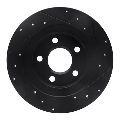 R1 Concepts R1 98-05 Buick Park Avenue Rear Left Drilled & Slotted Black Brake Rotor
