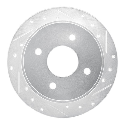 R1 Concepts R1 90-92 Infiniti M30 Rear Right Drilled & Slotted Silver Brake Rotor