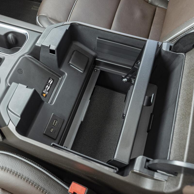 Tuffy Products Tuffy Console Safe W/ Keyed Lock For Chevrolet Silverado W/ Wireless Charging Pad Console