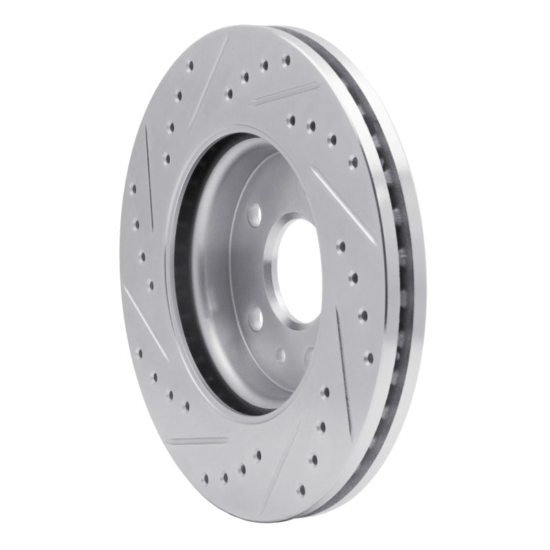 R1 Concepts R1 11-23 Chevrolet CRUZE (Mexico) Front Right Drilled & Slotted Silver Brake Rotor