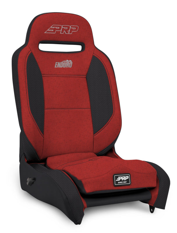 PRP Seats PRP Enduro High Back Reclining Suspension Seat (Passenger Side) - Black/Red