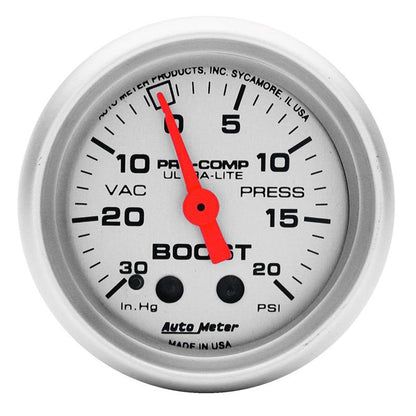 Autometer Ultra-Lite 52mm 20 PSI Mechanical Boost Gauge