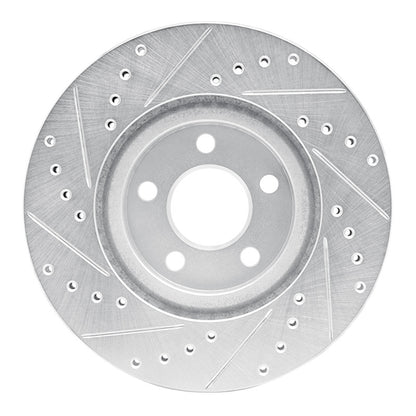 R1 Concepts R1 01-10 Chrysler PT Cruiser Front Right Drilled & Slotted Silver Brake Rotor