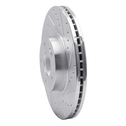 R1 Concepts R1 10-16 Hyundai Genesis Coupe Front Right Drilled & Slotted Silver Brake Rotor