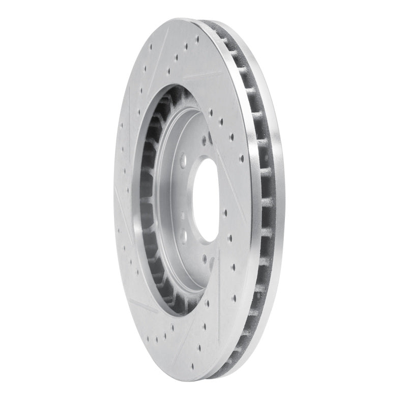 R1 Concepts R1 97-05 Acura NSX Front Right Drilled & Slotted Silver Brake Rotor