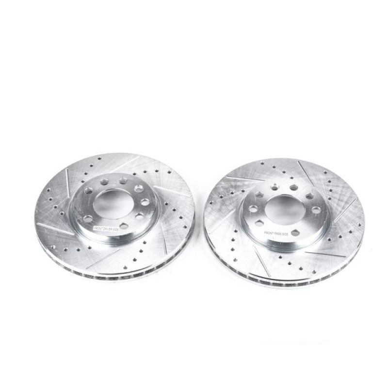 PowerStop Power Stop 03-11 Saab 9-3 Front Evolution Drilled & Slotted Rotors - Pair
