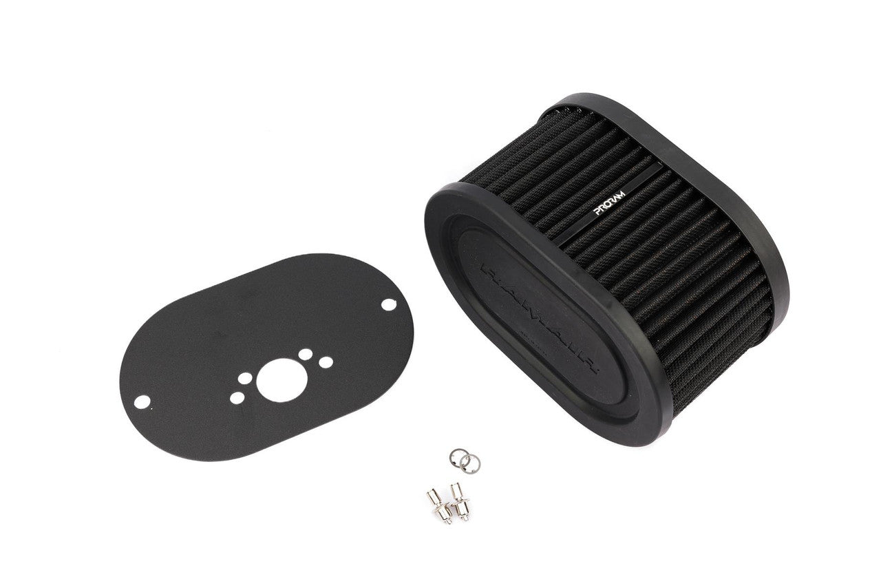 Ramair Pleated Carb Air Filter Baseplate to fit SU HS2 1.25in (32mm Mini Offset)  100mm