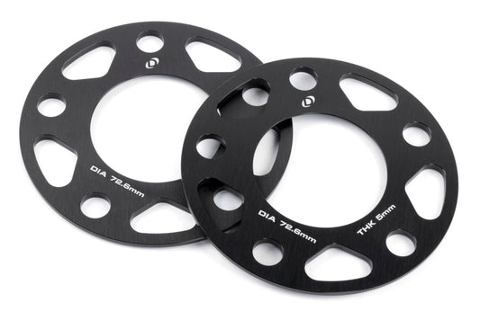 Dinan Wheel Spacers - 5x120 - 72.6mm CB - 5mm Thick (Set of 2)