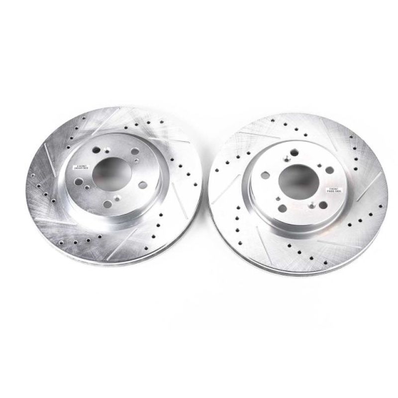 PowerStop Power Stop 05-12 Acura RL Front Evolution Drilled & Slotted Rotors - Pair