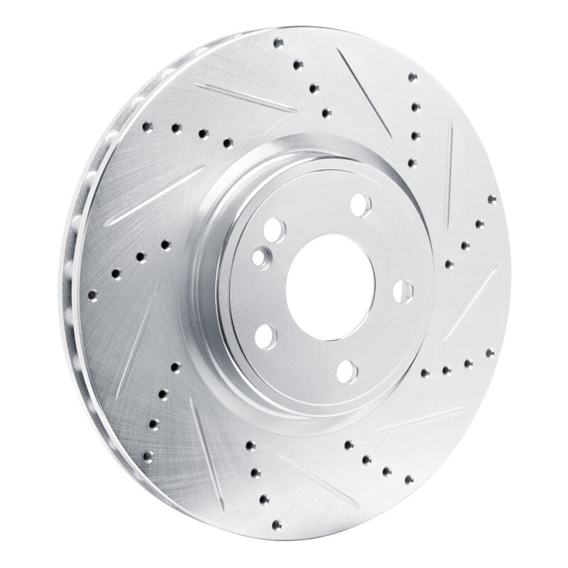 R1 Concepts R1 19-25 Mercedes-Benz A220 Front Right Drilled & Slotted Silver Brake Rotor