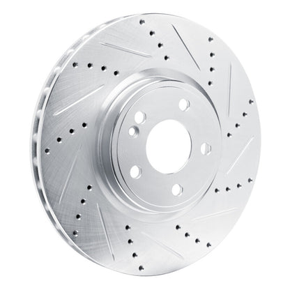 R1 Concepts R1 19-25 Mercedes-Benz A220 Front Right Drilled & Slotted Silver Brake Rotor