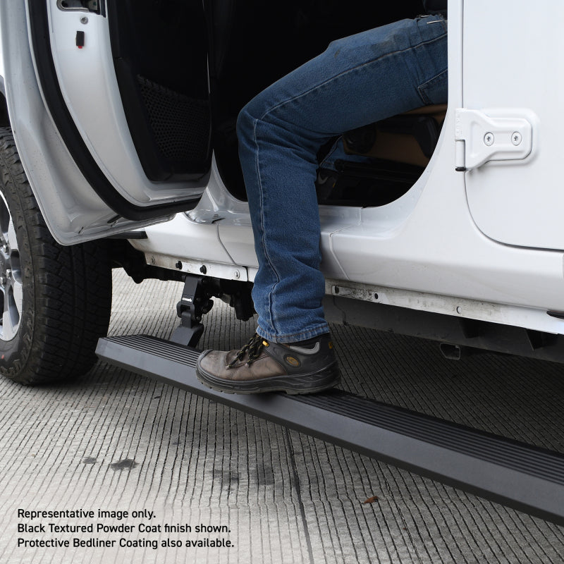 Go Rhino RealTruck 07-17 Jeep Wrangler 4dr VoltStep Electric Running Board Kit (Cut Req.) - Bedliner Coating