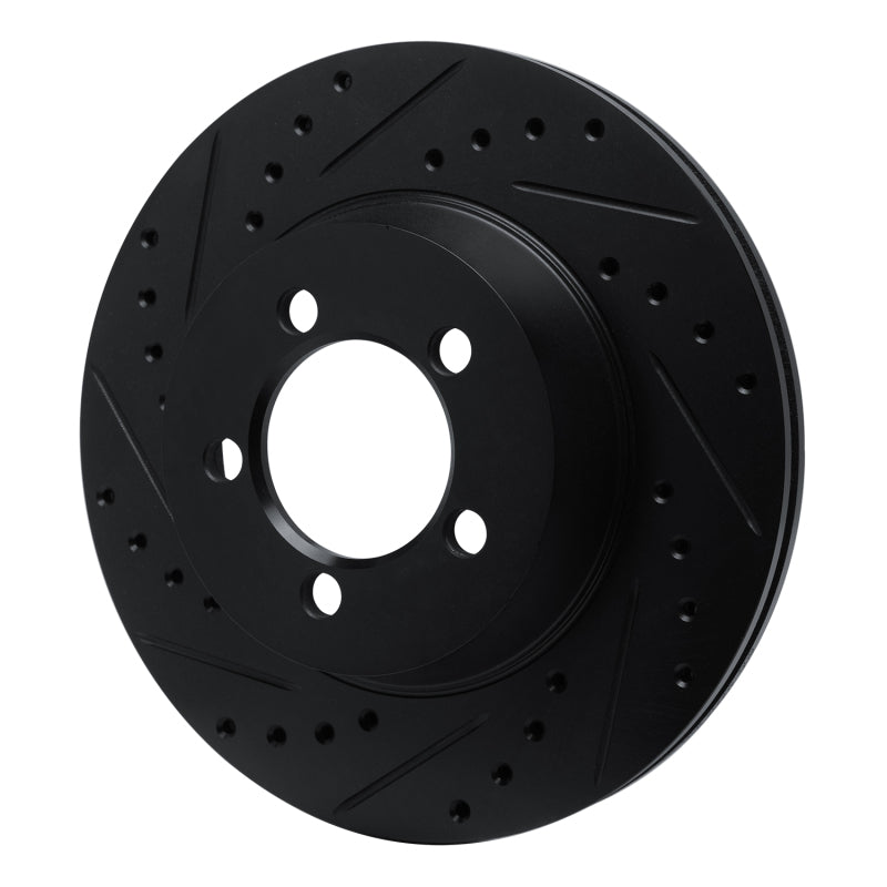 R1 Concepts R1 65-72 Dodge Dart Front Left Drilled & Slotted Black Brake Rotor