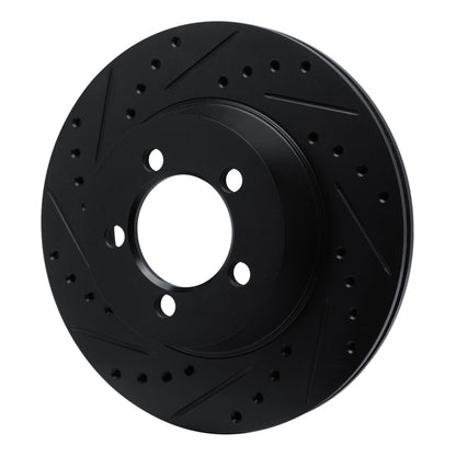 R1 Concepts R1 65-72 Dodge Dart Front Left Drilled & Slotted Black Brake Rotor
