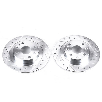 PowerStop Power Stop 91-03 Ford Escort Rear Evolution Drilled & Slotted Rotors - Pair