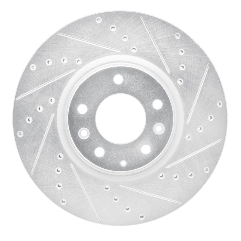R1 Concepts R1 06-07 Mazda 6 Front Right Drilled & Slotted Silver Brake Rotor