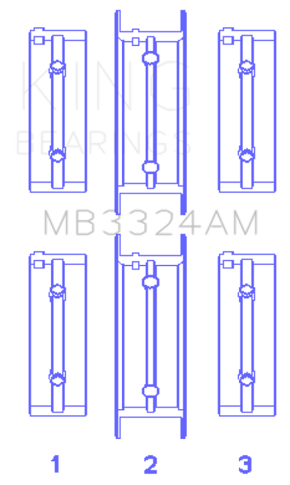 King Engine Bearings Subaru 1800Cc 1980 On (Size +0.25mm) Main Bearing Set