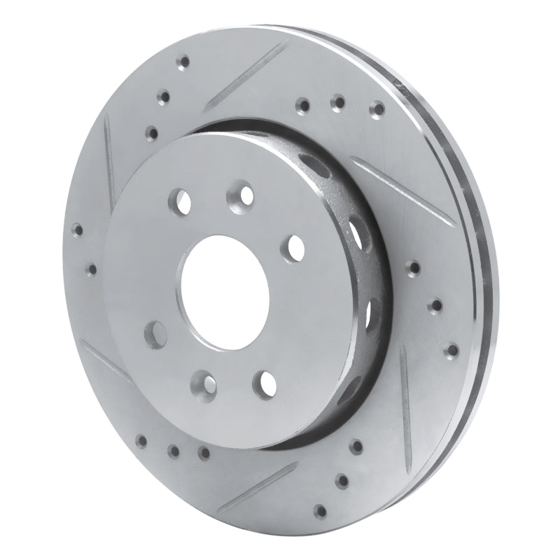 R1 Concepts R1 01-03 Kia SEPHIA Front Left Drilled & Slotted Silver Brake Rotor