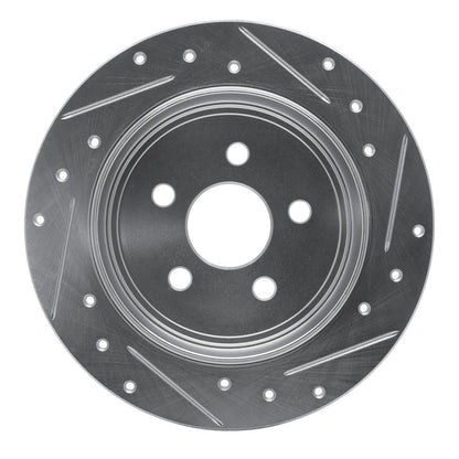 R1 Concepts R1 95-03 Chrysler PT Cruiser Rear Left Drilled & Slotted Silver Brake Rotor