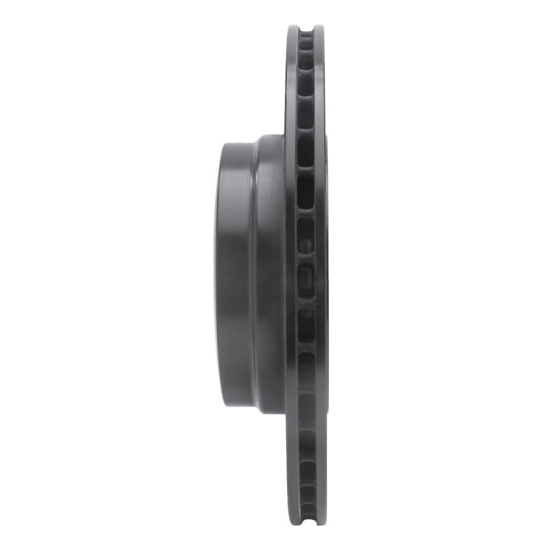 R1 Concepts R1 05-08 BMW 760I Rear Left Drilled & Slotted Black Brake Rotor