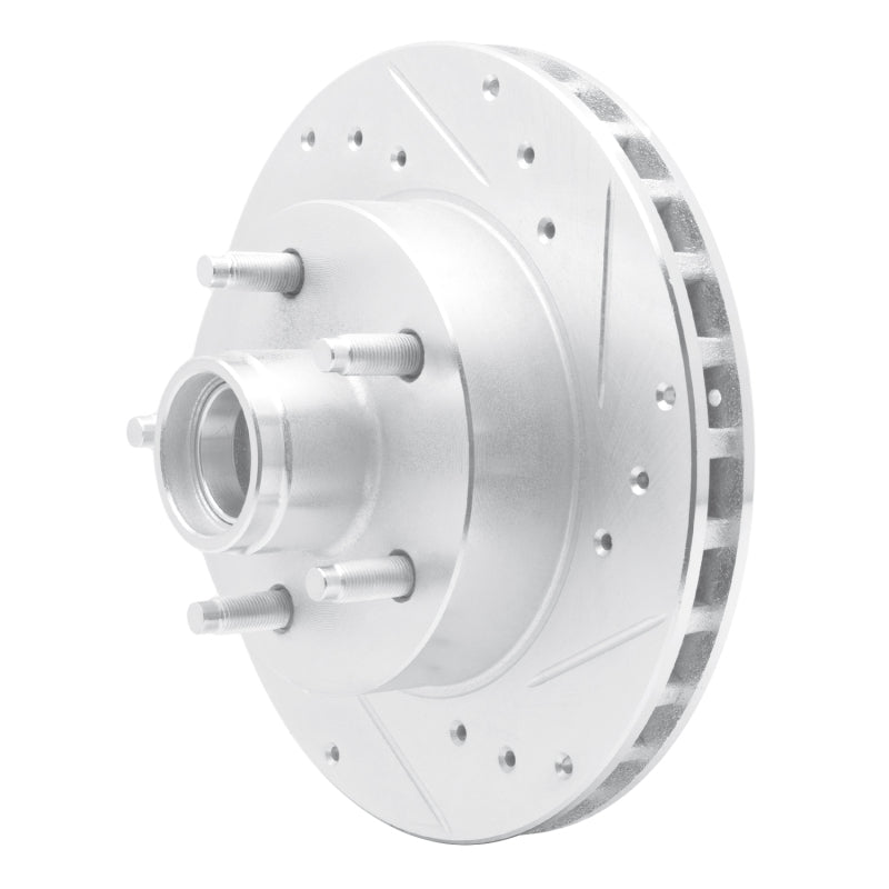 R1 Concepts R1 95-97 Ford Ranger (USA/Canada) Front Right Drilled & Slotted Silver Brake Rotor