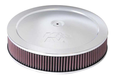 K&N Engineering K&N 14in Red Custom Air Cleaner Assembly - 5.125in ID x 14in OD x 2.75in H x 1.25in Drop Base