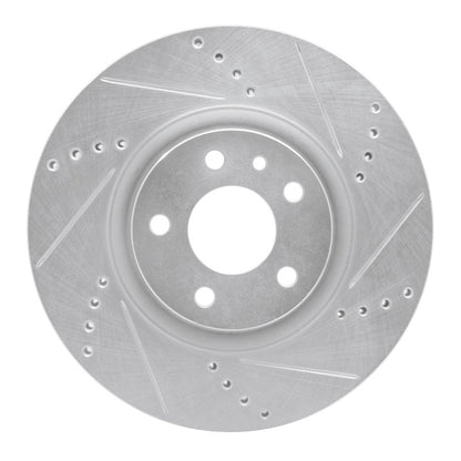 R1 Concepts R1 91-20 Alfa Romeo 164 Front Right Drilled & Slotted Silver Brake Rotor