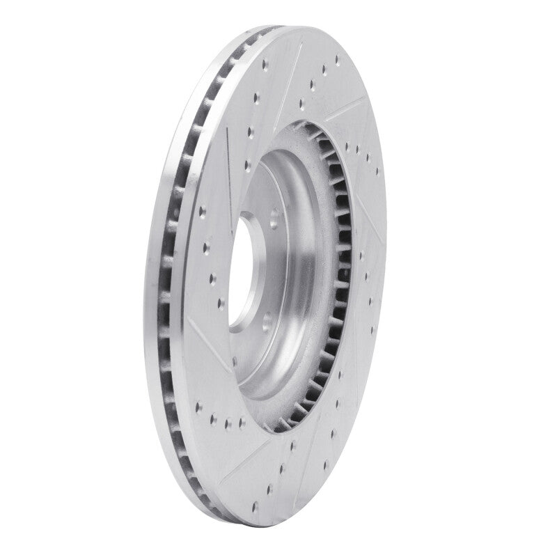 R1 Concepts R1 15-25 Hyundai Kona EV Front Right Drilled & Slotted Silver Brake Rotor
