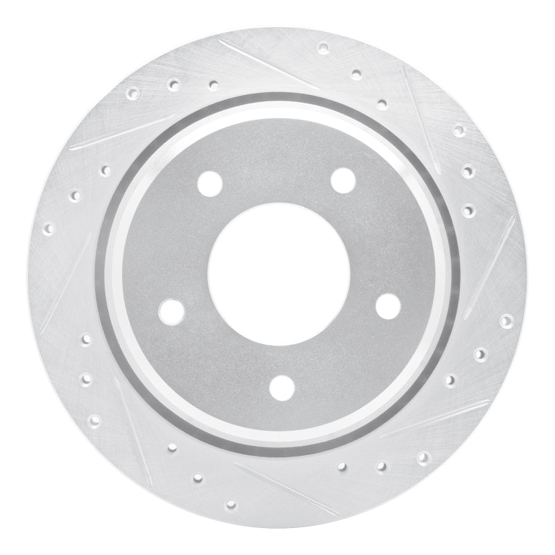 R1 Concepts R1 1994-1996 Chevrolet Commercial Chassis Rear Right Drilled & Slotted Silver Brake Rotor