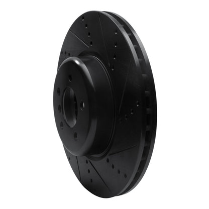 R1 Concepts R1 13-20 BMW 440I Coupe Front Right Drilled & Slotted Black Brake Rotor