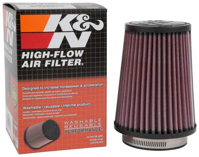 K&N Engineering K&N Filter Universal Rubber Filter 3  Flange 4 1/2 Base inch 3 1/2 inch Top 5 3/4 inch Height