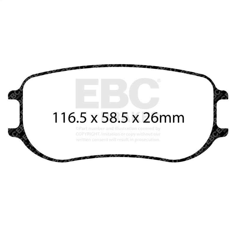 EBC Racing Porsche 991 GT3 Cup MR (w/PFC Brakes) SR-11 Sintered Race Rear Brake Pads