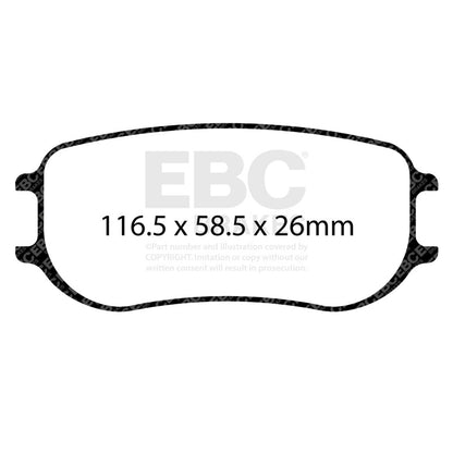 EBC Racing Porsche 991 GT3 Cup MR (w/PFC Brakes) SR-11 Sintered Race Rear Brake Pads