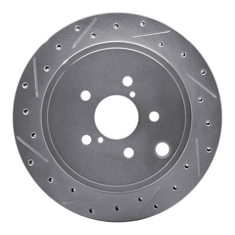 R1 Concepts R1 10-25 Scion FR-S Rear Left Drilled & Slotted Silver Brake Rotor