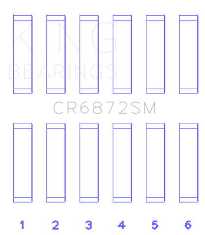 King Engine Bearings Toyota 1GR-FE Connecting Rod Bearing Set - Size +.25mm