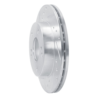 R1 Concepts R1 94-96 Nissan 240SX Front Left Drilled & Slotted Silver Brake Rotor