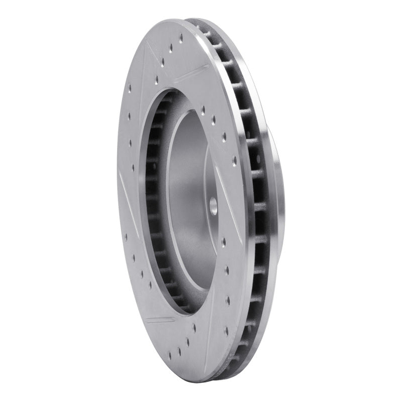 R1 Concepts R1 90-01 Subaru Legacy Front Right Drilled & Slotted Silver Brake Rotor