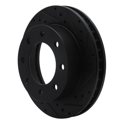 R1 Concepts R1 99-20 Cadillac DeVille Front Right Drilled & Slotted Black Brake Rotor