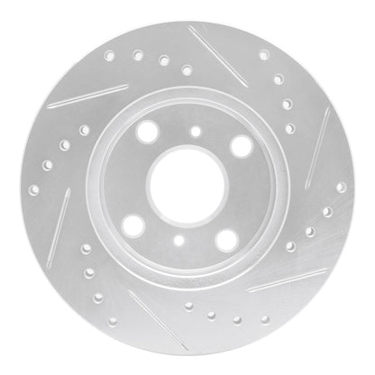 R1 Concepts R1 91-99 Toyota Tercel Front Left Drilled & Slotted Silver Brake Rotor
