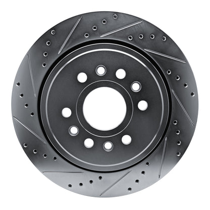 R1 Concepts R1 21-25 Jeep Grand Wagoneer L Rear Left Drilled & Slotted Silver Brake Rotor
