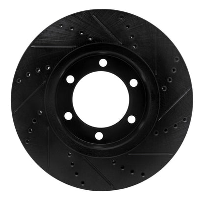 R1 Concepts R1 00-07 Toyota TUNDRA Front Left Drilled & Slotted Black Brake Rotor