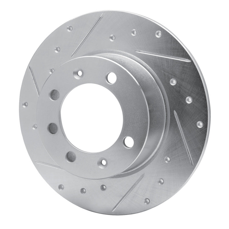 R1 Concepts R1 69-87 Saab 99 Rear Left Front Left Drilled & Slotted Silver Brake Rotor