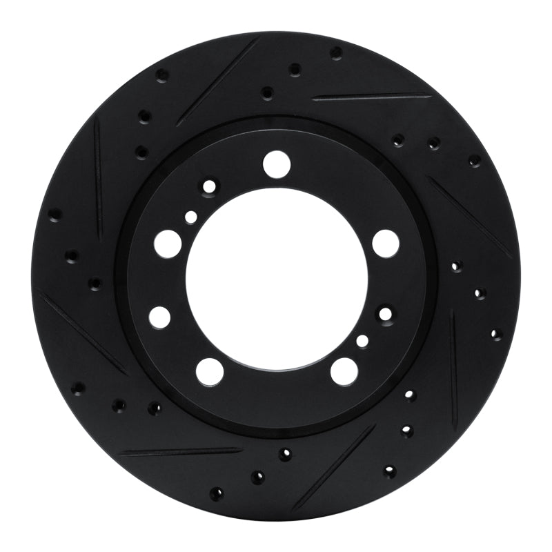R1 Concepts R1 91-97 Porsche 911 Right Rear Drilled & Slotted Black Brake Rotor