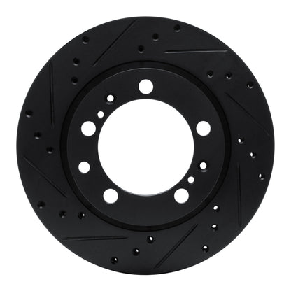 R1 Concepts R1 91-97 Porsche 911 Right Rear Drilled & Slotted Black Brake Rotor