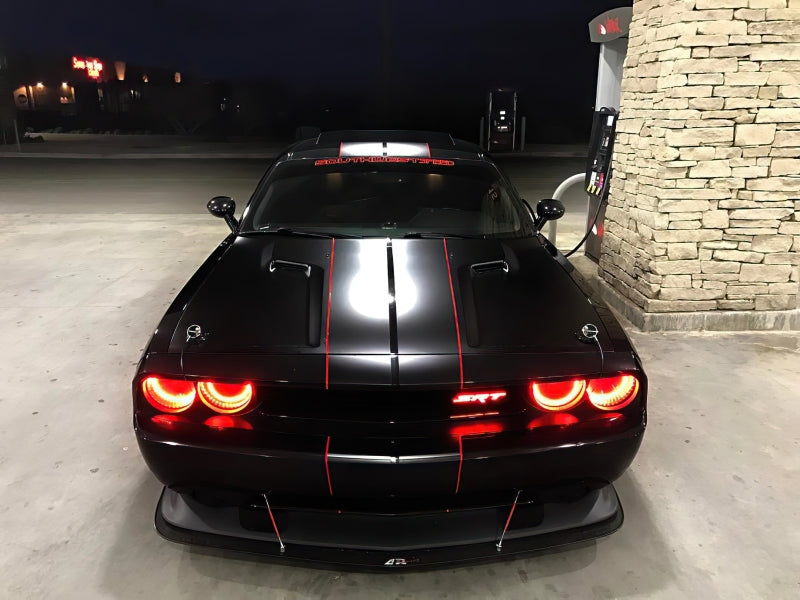 ORACLE Lighting Oracle 08-14 Dodge Challenger LED Non Projector Headlight Halo Kit - Red