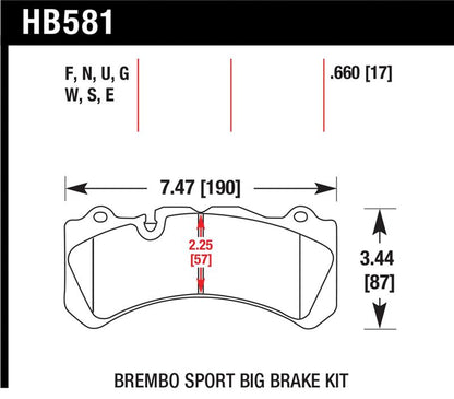 Hawk Performance Hawk 09 Nissan GT-R R35 Brembo Blue 9012 Race Front Brake Pads