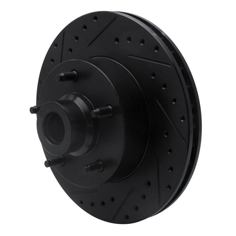 R1 Concepts R1 03-03 Dodge Ram 1500 Van Front Left Drilled & Slotted Black Brake Rotor