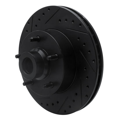 R1 Concepts R1 03-03 Dodge Ram 1500 Van Front Left Drilled & Slotted Black Brake Rotor
